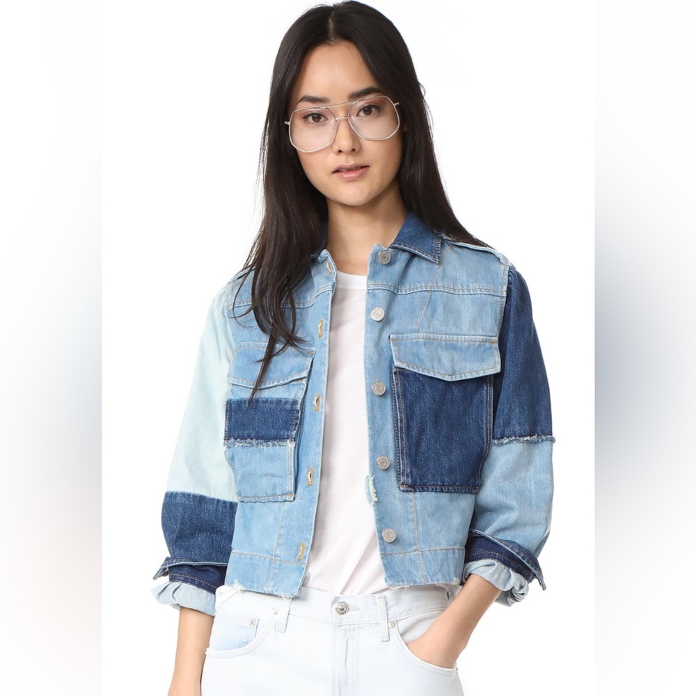 {Rebecca Taylor} Patched Denim Jacket - Size M